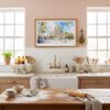 05 - Framed Spain Sagrada Familia Watercolor Art - Horizontal Art Print in Farmhouse style Kitchen - Horizontal.jpg