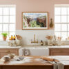 05 - Framed Zion National Park Watercolor - Horizontal Art Print in Farmhouse style Kitchen.jpg