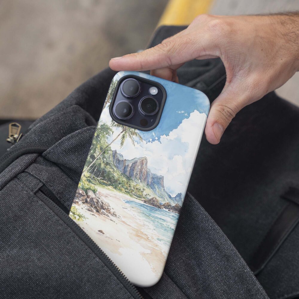 05 - Hawaii Kauai - Watercolor Art Phone Case - Pocket.jpg 05 - Hawaii Kauai - Watercolor Art Phone Case - Pocket.jpg