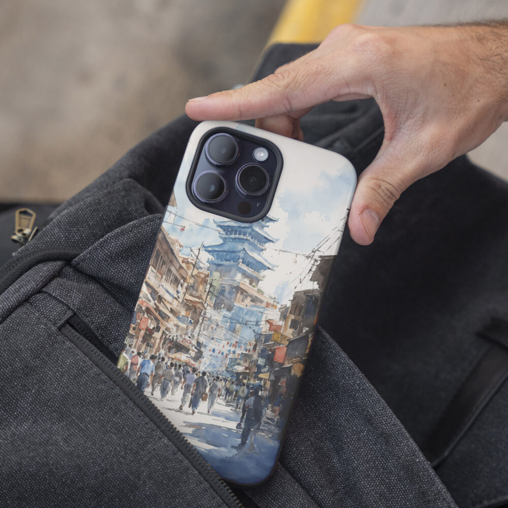 05 - Kathmandu Nepal Watercolor Art Phone Case - Pocket.jpg 05 - Kathmandu Nepal Watercolor Art Phone Case - Pocket.jpg