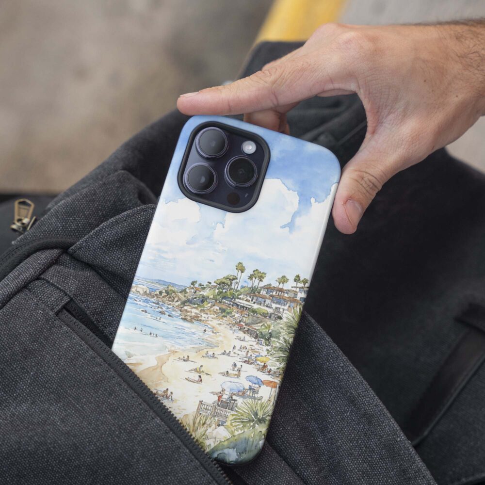05 - Laguna Beach Watercolor Art Phone Case - Pocket.jpg 05 - Laguna Beach Watercolor Art Phone Case - Pocket.jpg