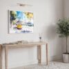 05 - Lisbon Portugal Yellow Tram Watercolor Art - Horizontal Art - Digital Download - Hallway.jpg