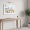 05 - Morning Coffee in Florence Italy with Cathedral Watercolor Art - Horizontal Art - Digital Download - Hallway.jpg