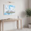 05 - New York City Skyline Watercolor Art - Horizontal Art - Digital Download - Hallway.jpg