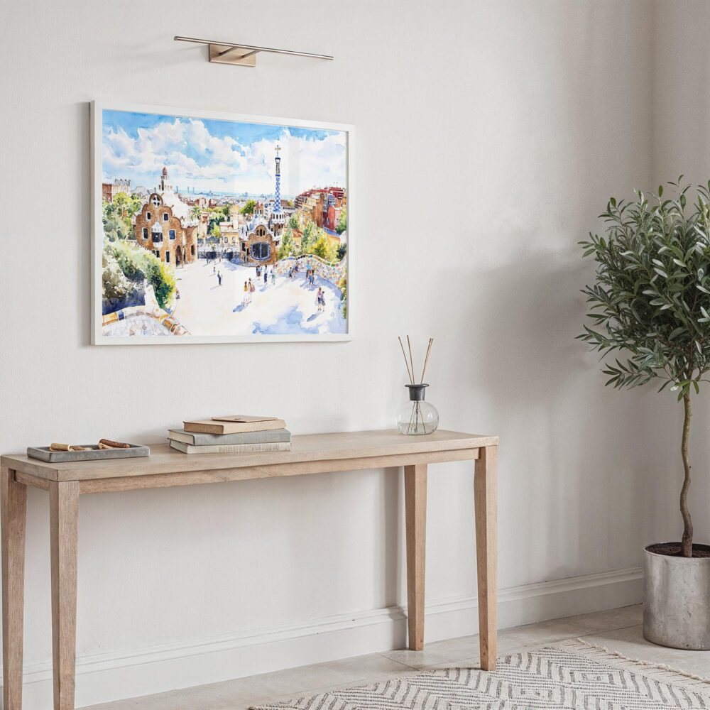 05 - Park Guell Spain Watercolor Art - Horizontal Art - Digital Download - Hallway.jpg 05 - Park Guell Spain Watercolor Art - Horizontal Art - Digital Download - Hallway.jpg