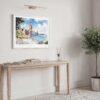 05 - San Francisco Golden Gate Bridge Watercolor Art - Horizontal Art - Digital Download - Hallway.jpg