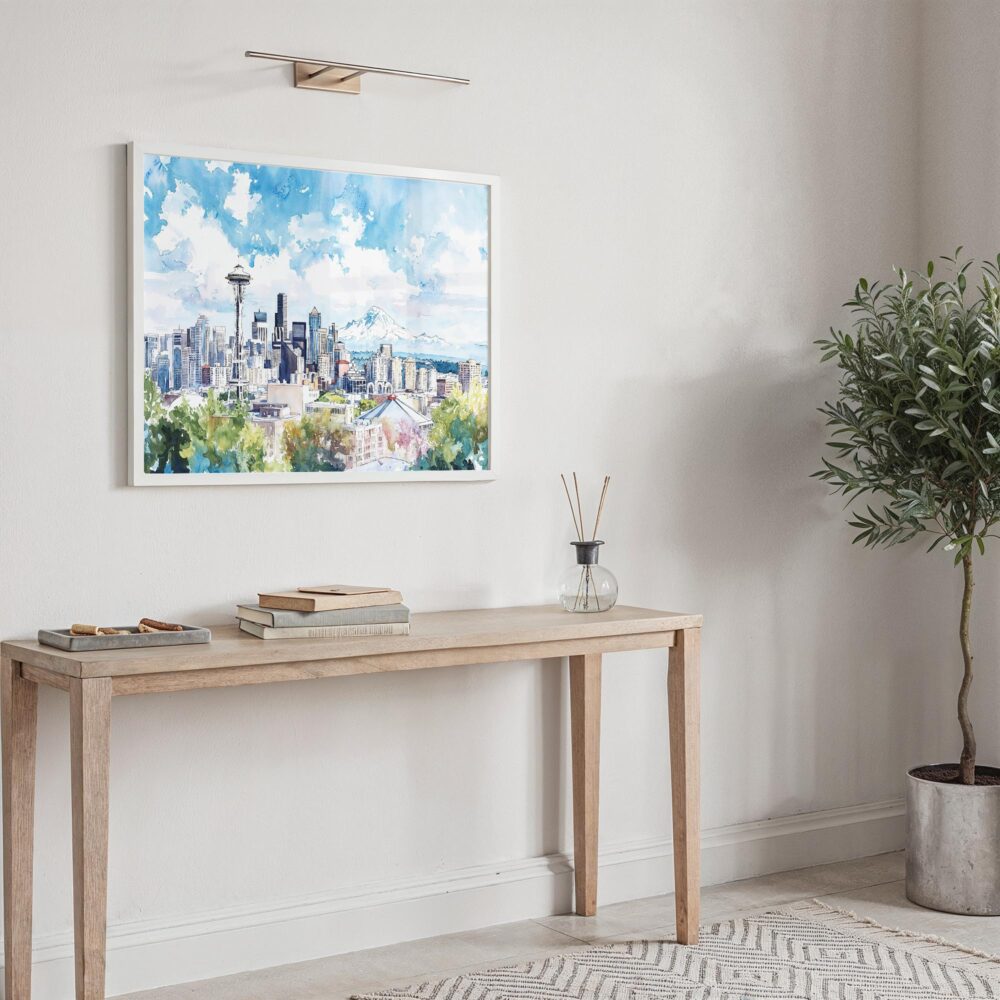 05 - Seattle Skyline with Mount Rainier Watercolor Art - Horizontal Art - Digital Download - Hallway.jpg 05 - Seattle Skyline with Mount Rainier Watercolor Art - Horizontal Art - Digital Download - Hallway.jpg