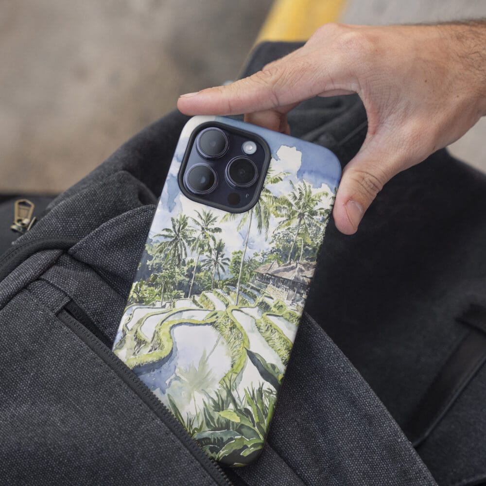 05 - Tegallalang Rice Terrace Ubud Bali Watercolor Art Phone Case - Pocket.jpg 05 - Tegallalang Rice Terrace Ubud Bali Watercolor Art Phone Case - Pocket.jpg