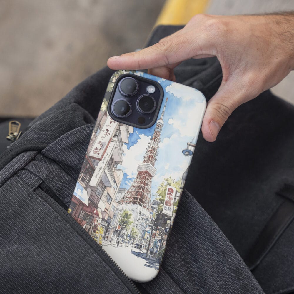 05 - Tokyo Tower - Watercolor Art Phone Case - Pocket.jpg 05 - Tokyo Tower - Watercolor Art Phone Case - Pocket.jpg