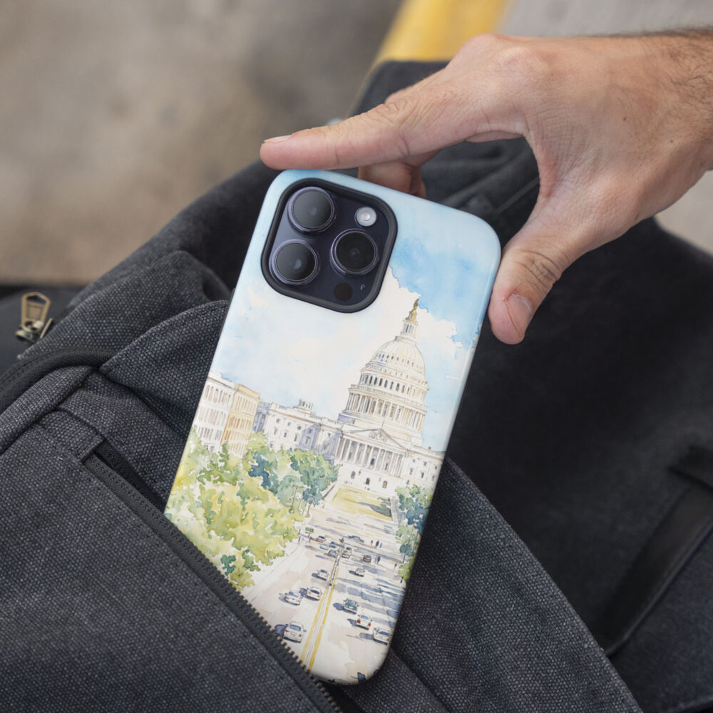 05 - Washington DC Watercolor Art Phone Case - Pocket.jpg 05 - Washington DC Watercolor Art Phone Case - Pocket.jpg
