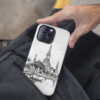 05 - Wat Arun Temple of Dawn Bangkok - Pencil Drawing Art Phone Case - Pocket.jpg