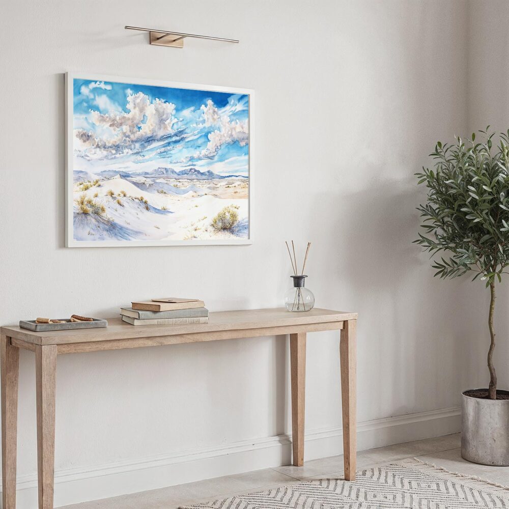 05 - White Sands National Park Watercolor - Horizontal Art - Digital Download - Hallway.jpg 05 - White Sands National Park Watercolor - Horizontal Art - Digital Download - Hallway.jpg