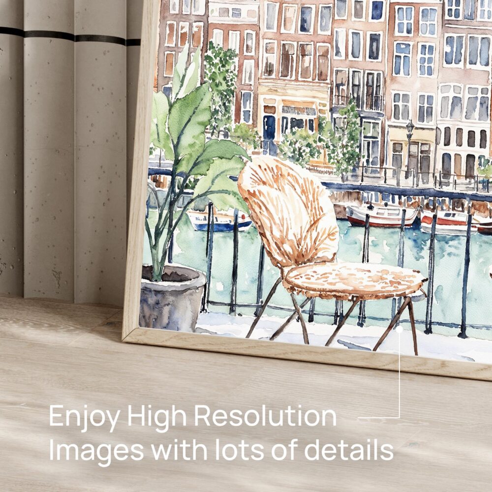 06 - A Morning in Amsterdam Watercolor Art - Horizontal Art - Digital Download - Detail Zoom .jpg 06 - A Morning in Amsterdam Watercolor Art - Horizontal Art - Digital Download - Detail Zoom .jpg