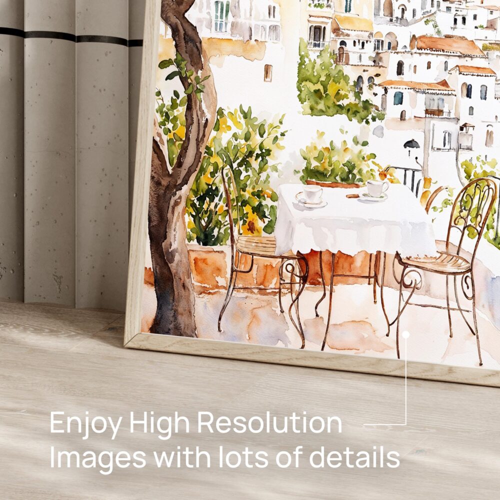 06 - Amalfi Coast with Lemon Trees Watercolor Art - Horizontal Art - Digital Download - Detail Zoom .jpg 06 - Amalfi Coast with Lemon Trees Watercolor Art - Horizontal Art - Digital Download - Detail Zoom .jpg