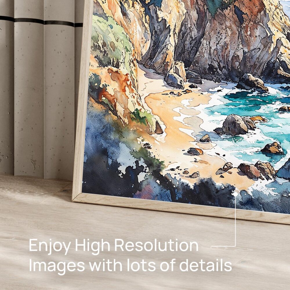 06 - Big Sur Watercolor - Horizontal Art - Digital Download - Detail Zoom.jpg 06 - Big Sur Watercolor - Horizontal Art - Digital Download - Detail Zoom.jpg