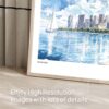 06 - Chicago Skyline Watercolor Art - Horizontal Art - Digital Download - Detail Zoom .jpg