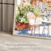 06 - Coffee in Porto Portugal Watercolor Art - Horizontal Art - Digital Download - Detail Zoom .jpg