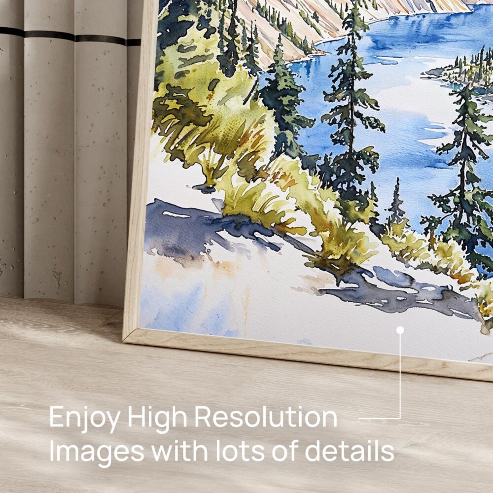 06 - Crater Lake National Park Watercolor - Horizontal Art - Digital Download - Detail Zoom.jpg 06 - Crater Lake National Park Watercolor - Horizontal Art - Digital Download - Detail Zoom.jpg