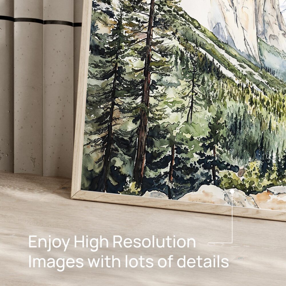 06 - El Capitan Watercolor - Horizontal Art - Digital Download - Detail Zoom .jpg 06 - El Capitan Watercolor - Horizontal Art - Digital Download - Detail Zoom .jpg