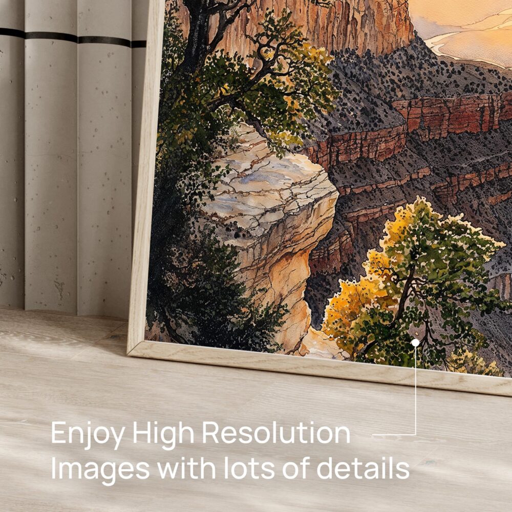 06 - Grand Canyon National Park Watercolor - Horizontal Art - Digital Download - Detail Zoom .jpg 06 - Grand Canyon National Park Watercolor - Horizontal Art - Digital Download - Detail Zoom .jpg