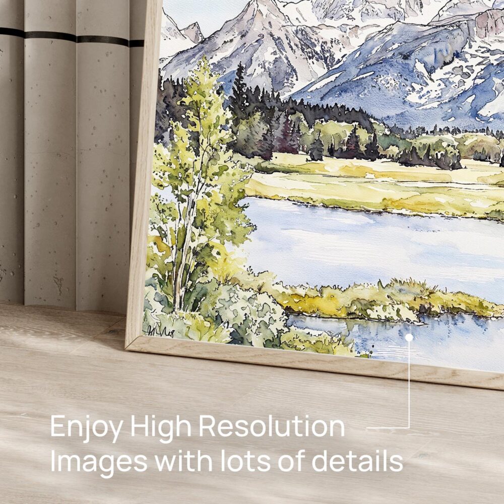 06 - Grand Teton National Park Watercolor - Horizontal Art - Digital Download - Detail Zoom.jpg 06 - Grand Teton National Park Watercolor - Horizontal Art - Digital Download - Detail Zoom.jpg