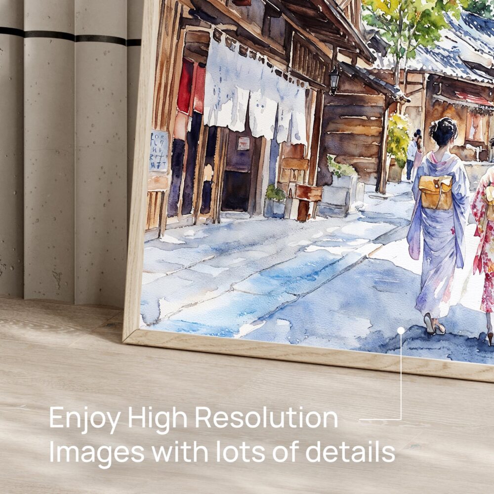 06 - Kyoto Japan Watercolor Art - Horizontal Art - Digital Download - Detail Zoom .jpg 06 - Kyoto Japan Watercolor Art - Horizontal Art - Digital Download - Detail Zoom .jpg