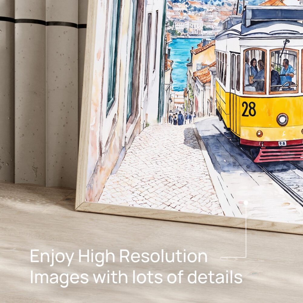 06 - Lisbon Watercolor Art - Horizontal Art - Digital Download - Detail Zoom .jpg 06 - Lisbon Watercolor Art - Horizontal Art - Digital Download - Detail Zoom .jpg