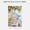 06 - Morning Coffee in Amalfi Coast Watercolor Art - Digital Download - Print Size.jpg