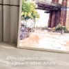 06 - NYC Brooklyn Bridge Watercolor Art - Horizontal Art - Digital Download - Detail Zoom .jpg