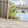 06 - Paris Eiffel Tower Watercolor Art - Horizontal Art - Digital Download - Detail Zoom .jpg