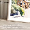 06 - Park Guell Spain Watercolor Art - Horizontal Art - Digital Download - Detail Zoom .jpg