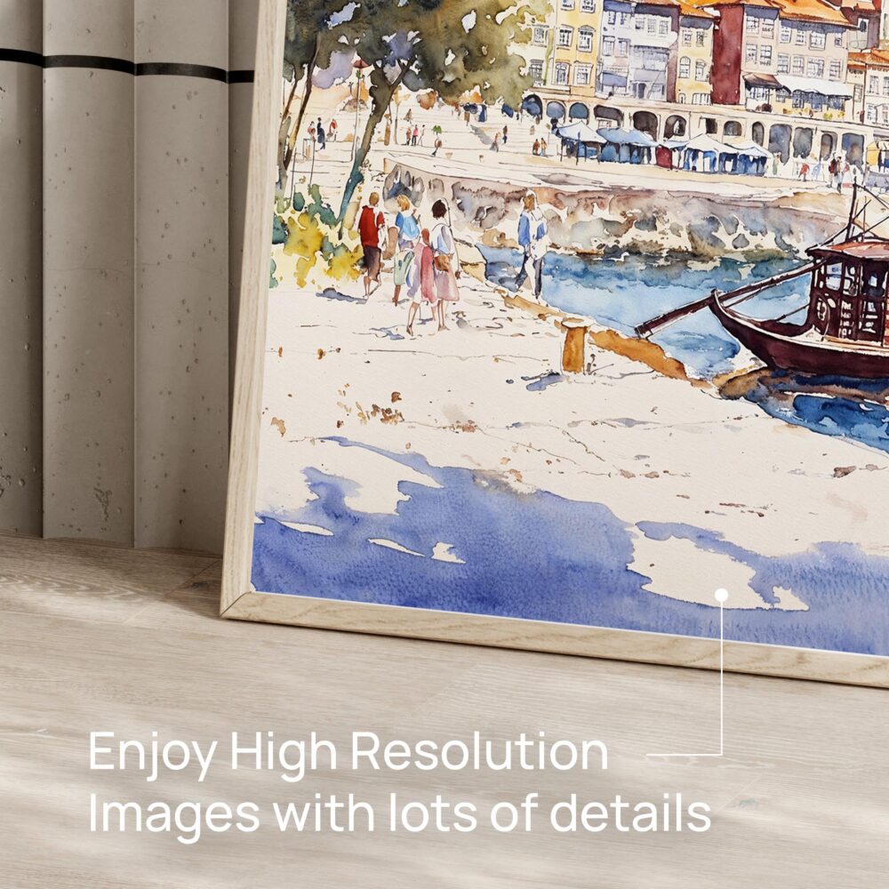 06 - Porto Portugal Watercolor Art - Horizontal Art - Digital Download - Detail Zoom .jpg 06 - Porto Portugal Watercolor Art - Horizontal Art - Digital Download - Detail Zoom .jpg