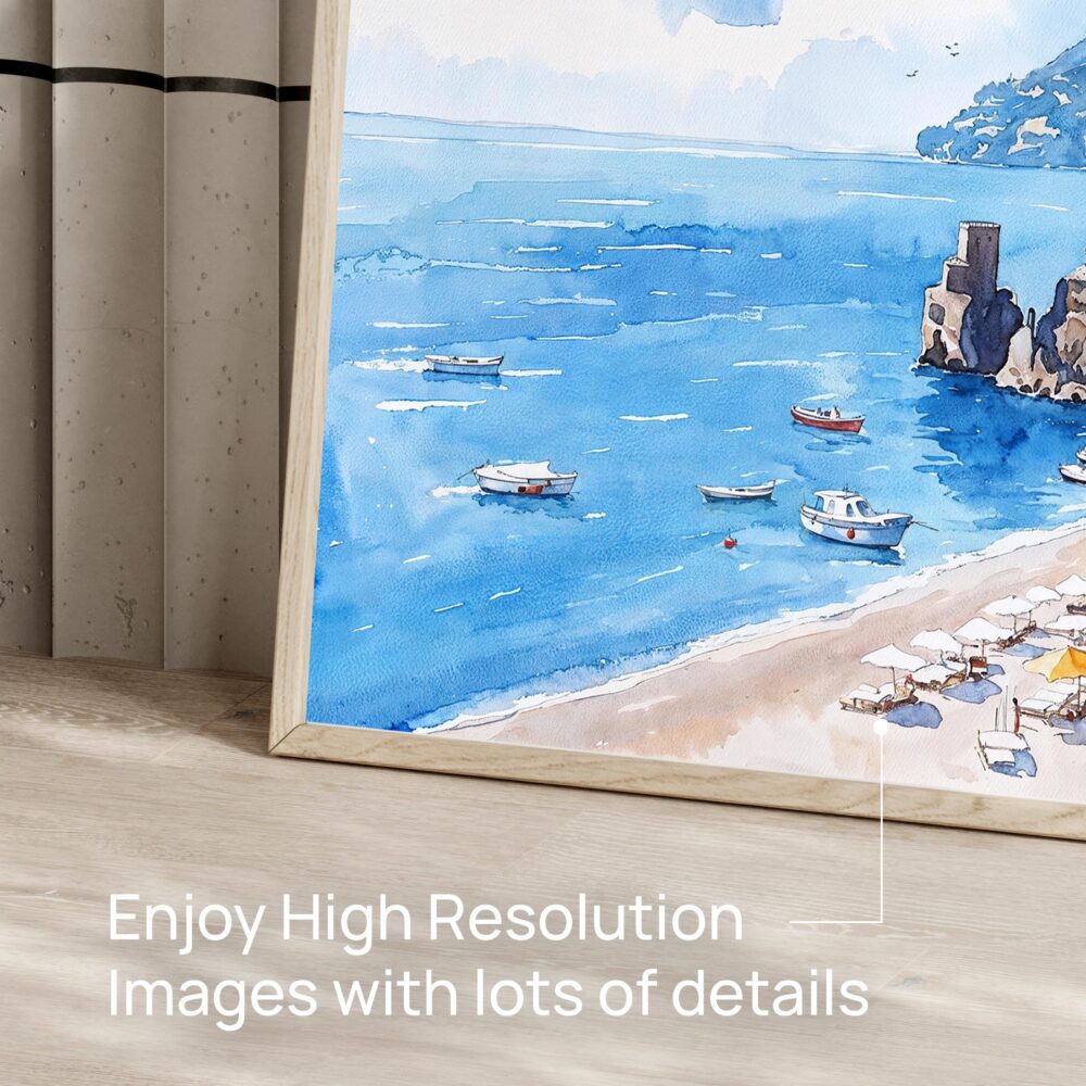 06 - Positano Italy Watercolor Art - Horizontal Art - Digital Download - Detail Zoom .jpg 06 - Positano Italy Watercolor Art - Horizontal Art - Digital Download - Detail Zoom .jpg