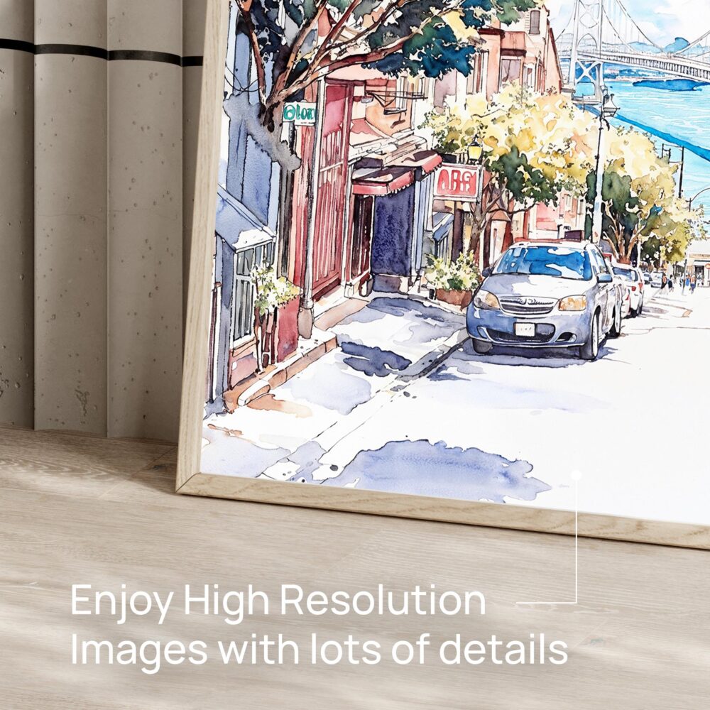 06 - San Francisco Lombard Street Watercolor Art - Horizontal Art - Digital Download - Detail Zoom .jpg 06 - San Francisco Lombard Street Watercolor Art - Horizontal Art - Digital Download - Detail Zoom .jpg