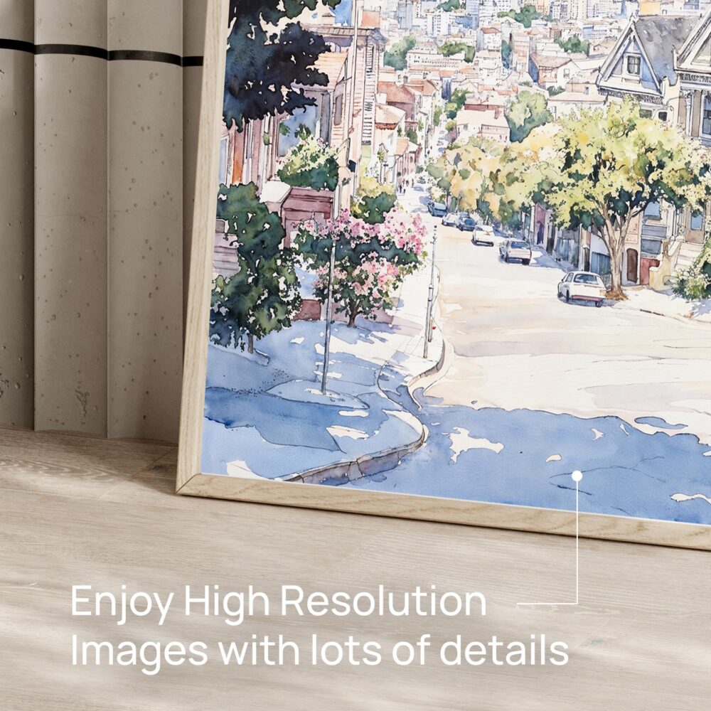 06 - San Francisco Painted Ladies Watercolor Art - Horizontal Art - Digital Download - Detail Zoom .jpg 06 - San Francisco Painted Ladies Watercolor Art - Horizontal Art - Digital Download - Detail Zoom .jpg