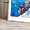 06 - Santorini Blue Dome Church Watercolor Art - Horizontal Art - Digital Download - Detail Zoom .jpg