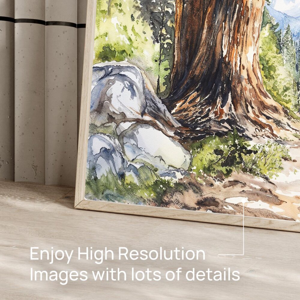 06 - Sequoia National Park Watercolor - Horizontal Art - Digital Download - Detail Zoom.jpg 06 - Sequoia National Park Watercolor - Horizontal Art - Digital Download - Detail Zoom.jpg