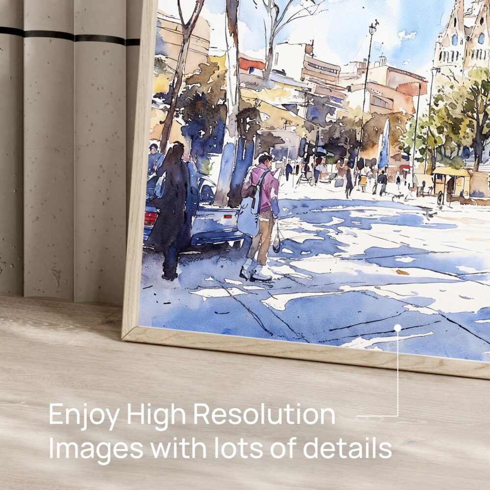 06 - Spain Sagrada Familia Watercolor Art - Horizontal Art - Digital Download - Detail Zoom .jpg 06 - Spain Sagrada Familia Watercolor Art - Horizontal Art - Digital Download - Detail Zoom .jpg