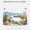 07 - Adirondack Mountains Watercolor - Horizontal Art - Digital Download - Print Size.jpg