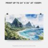 07 - American Samoa National Park Watercolor - Horizontal Art - Digital Download - Print Size.jpg