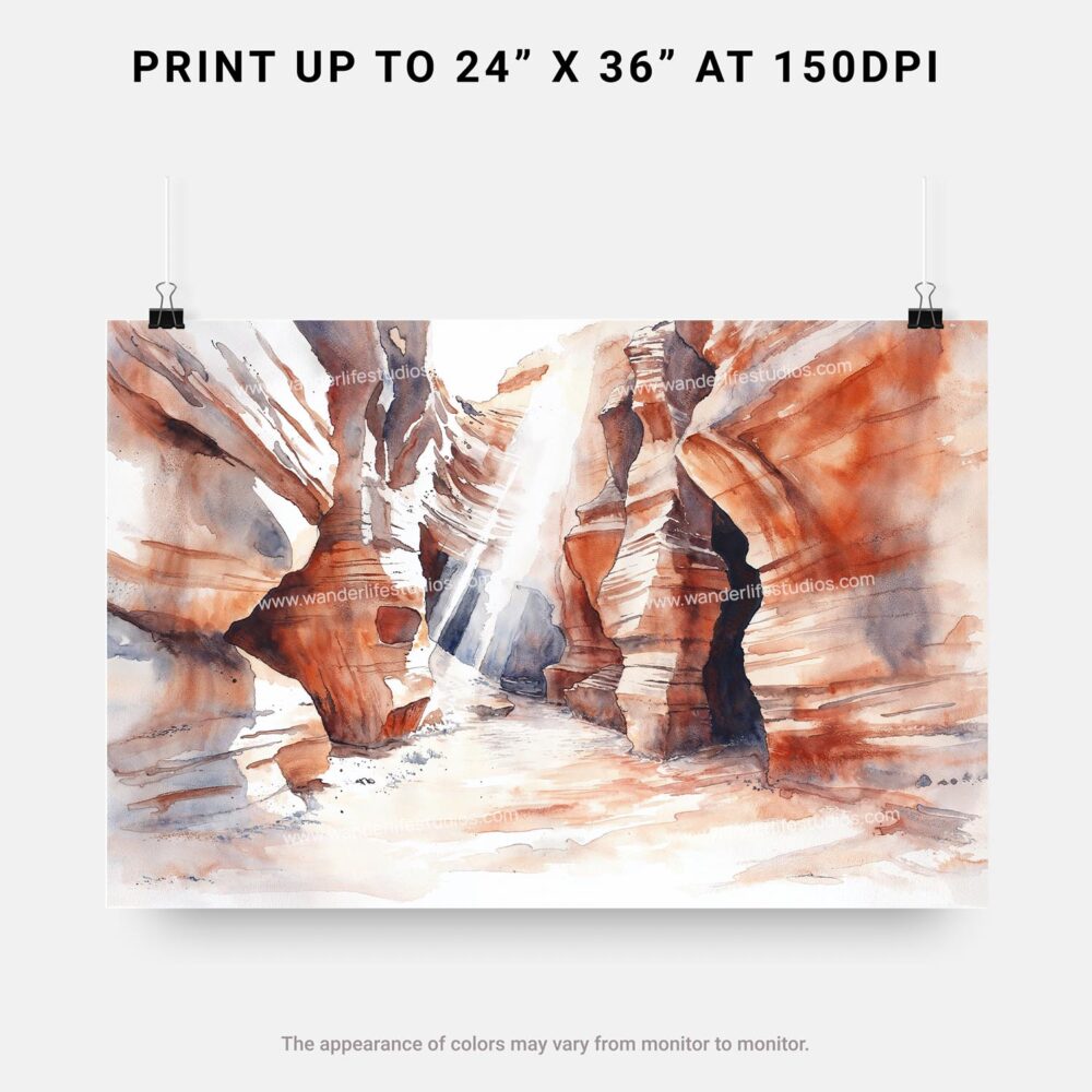 07 - Antelope Canyon National Park Watercolor - Horizontal Art - Digital Download - Print Size.jpg 07 - Antelope Canyon National Park Watercolor - Horizontal Art - Digital Download - Print Size.jpg