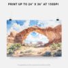 07 - Arches National Park Watercolor - Horizontal Art - Digital Download - Print Size .jpg