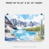07 - Banff National Park Watercolor - Horizontal Art - Digital Download - Print Size.jpg