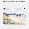 07 - Cannon Beach Watercolor - Horizontal Art - Digital Download - Print Size.jpg