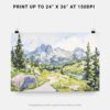 07 - Colorado Rocky Mountains National Park Watercolor - Horizontal Art - Digital Download - Print Size.jpg