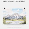 07 - Grand Teton National Park Watercolor - Horizontal Art - Digital Download - Print Size.jpg