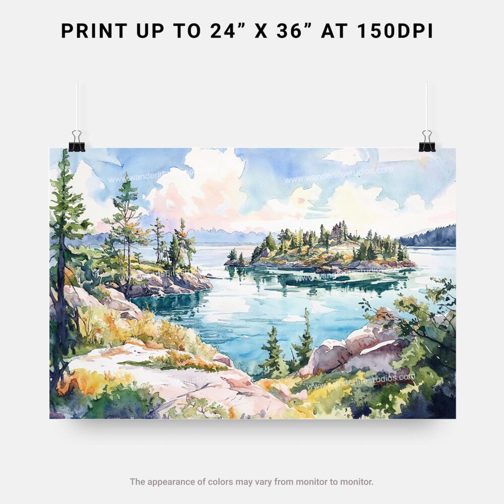 07 - Isle Royale National Park Watercolor - Horizontal Art - Digital Download - Print Size.jpg 07 - Isle Royale National Park Watercolor - Horizontal Art - Digital Download - Print Size.jpg