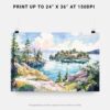 07 - Isle Royale National Park Watercolor - Horizontal Art - Digital Download - Print Size.jpg