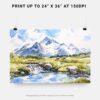 07 - Katmai National Park Watercolor - Horizontal Art - Digital Download - Print Size.jpg