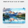 07 - Lake Clark National Park Watercolor - Horizontal Art - Digital Download - Print Size.jpg